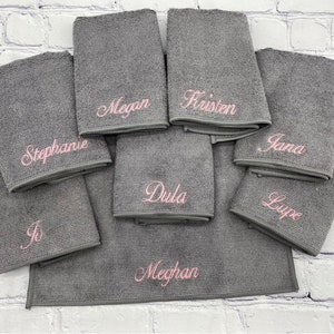 Makeup Removal Cloth, Personalized Washcloth Monogrammed Face Towel, Microfiber Embroidered Gift for Her, Slumber Party Bath Spa, Bridesmaid image 5