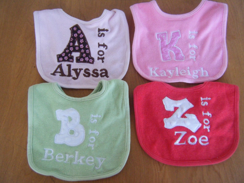Personalized Baby Bib Monogrammed Bib Baby Shower Gift 1st Etsy
