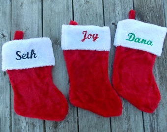 Personalized Christmas Stocking, Monogrammed Stocking, Personalized Gift Bag, Monogrammed Christmas Gift, Holiday Decor, Santa Winter Decor