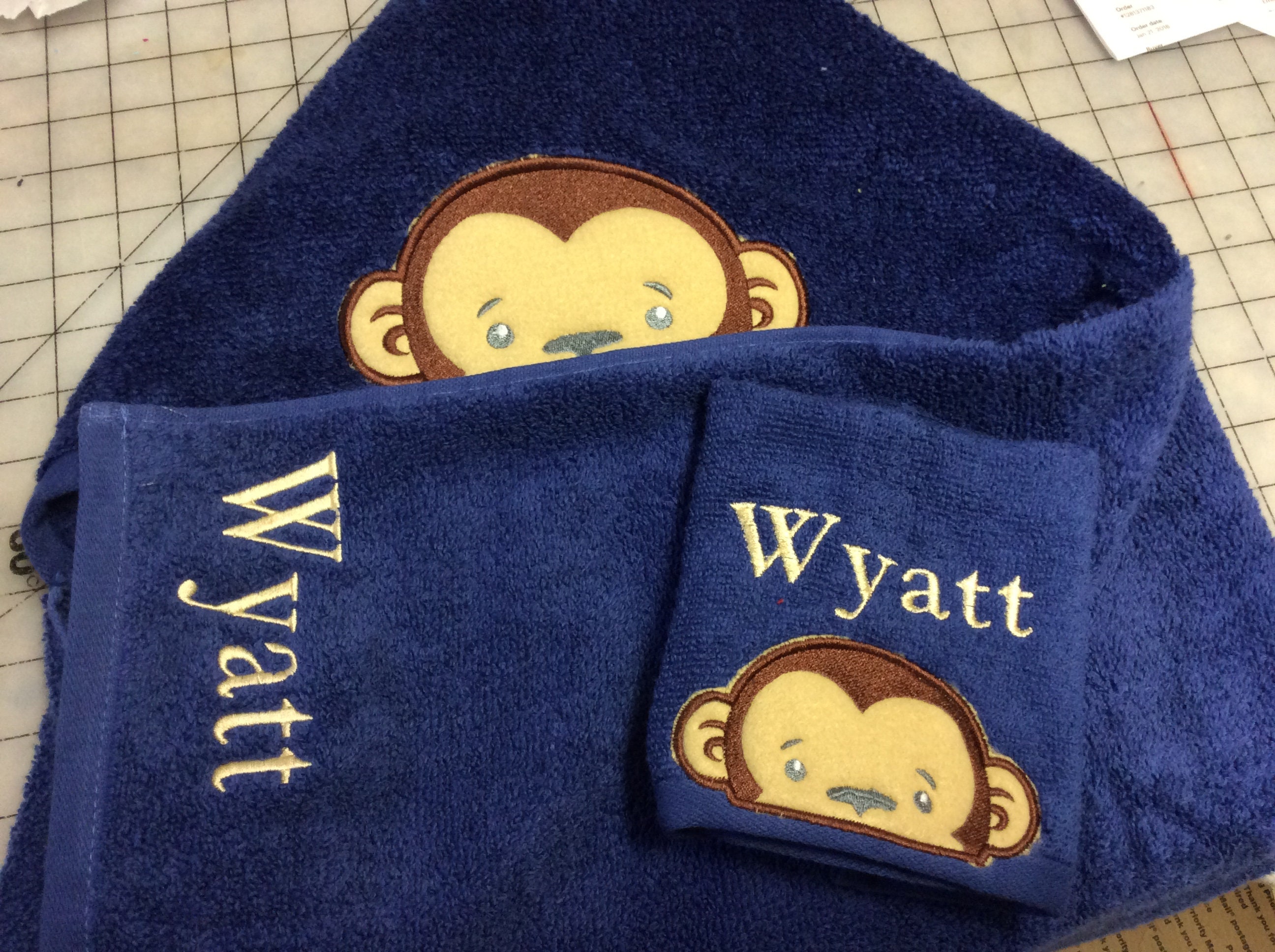 Monkey Personalized Hooded Towel Kids Hooded Towels Jungle Etsy