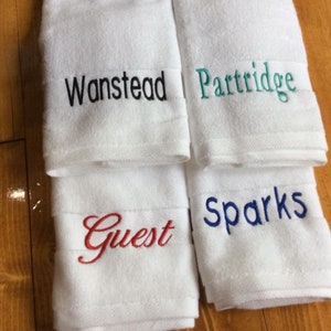 Personalized Hand Towel Bathroom Decor Monogrammed Hand Towel Personalized Towel Team Towel Sports Towel 2nd Anniversary Cotton Gift Teacher