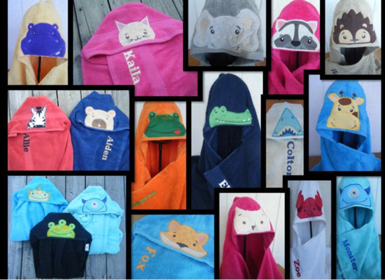 Kids Personalized Towel Ships out in 24 Hours Cotton Bath Cat Decor Kitten Monogrammed Gift READY TO SHIP Cat Hooded Towel