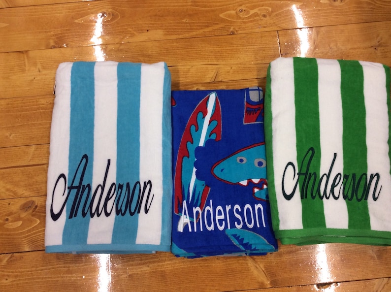 XXL Personalized Beach Towel Adult Towel Beach Blanket Etsy