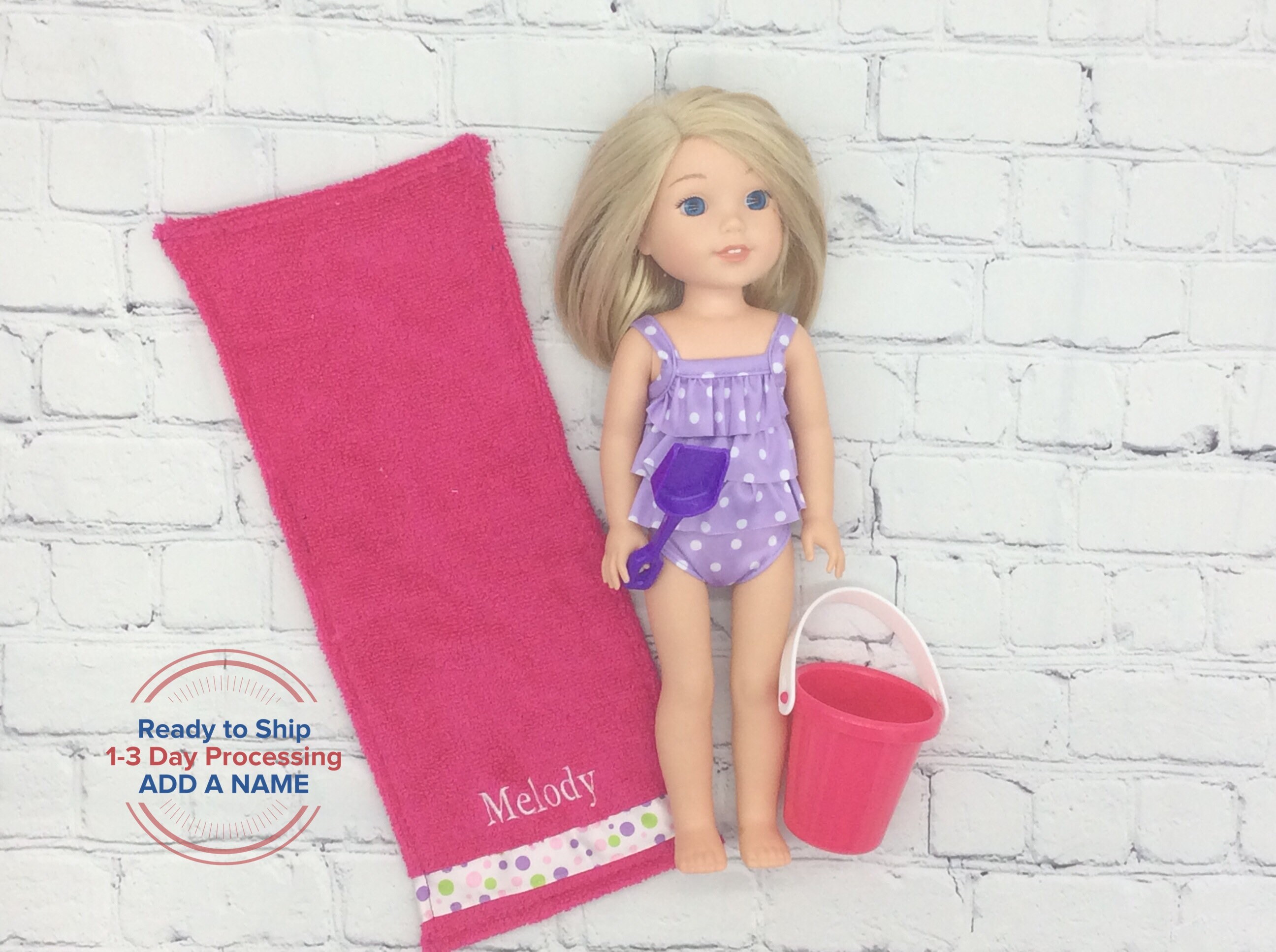 Doll Beach Towel 14.5 inch doll Accessories 18 inch Girl Etsy