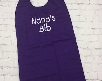 LONG Adult Bib Personalized Adult Bib Personalized Special Needs Bib, Monogrammed Adult Bib, Holiday Adult Bib, Holiday Bib