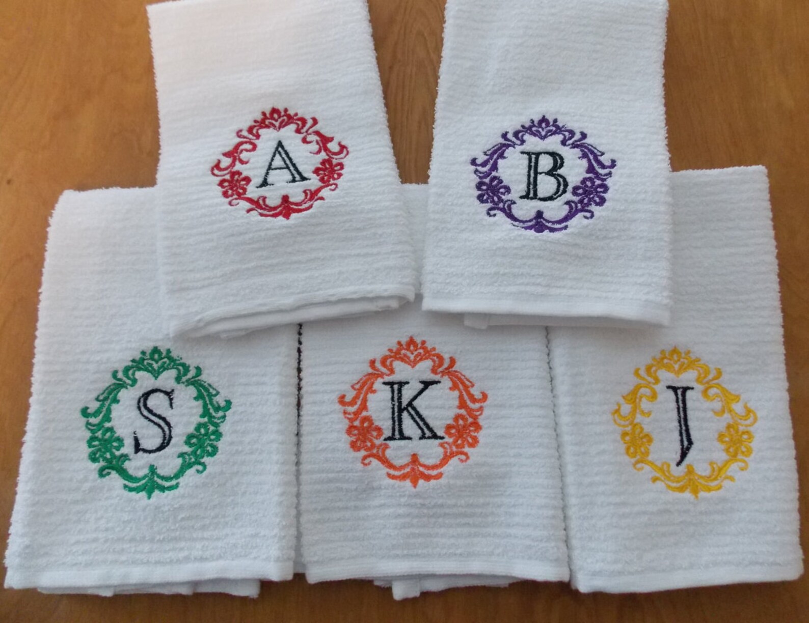 Monogram Kitchen Towel Personalized Housewarming Gift Best Etsy