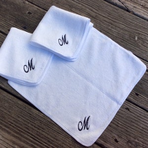 Script Monogrammed Washcloth, Teen Gift, MicrofiberCloth, Monogramed Make Up Removal Cloth, Gift for Her, Slumber Party Favor