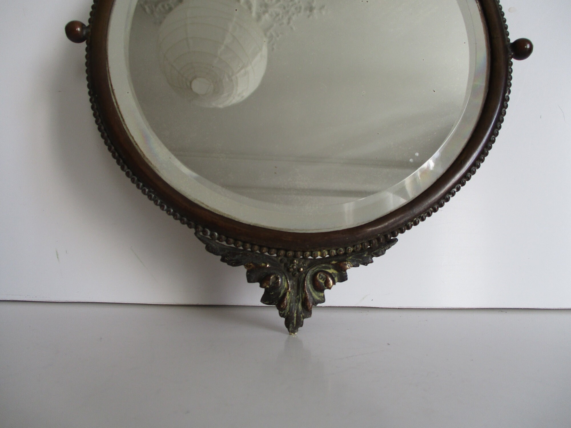 Antique french Victorian mirror 1900s Shaving mirror Etsy