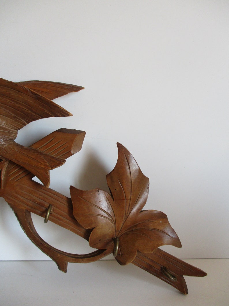 Vintage Antique Wooden Tea Towel or Key Holder 1940s Wall Etsy