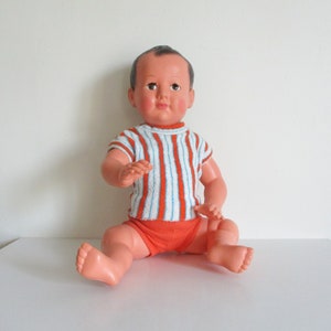 Vintage French baby doll Petit colin 1960s, Petitcollin 50 cm, Antique doll, France Poupée poupon bébé ancien, Toy Jouet