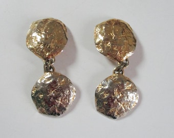 Sonia Rykiel Vintage French clip-on earrings 1980s, Drop earrings Boucles d'oreille