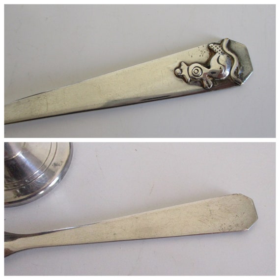 Vintage french silver-plated spoon, egg cup, napk… - image 10