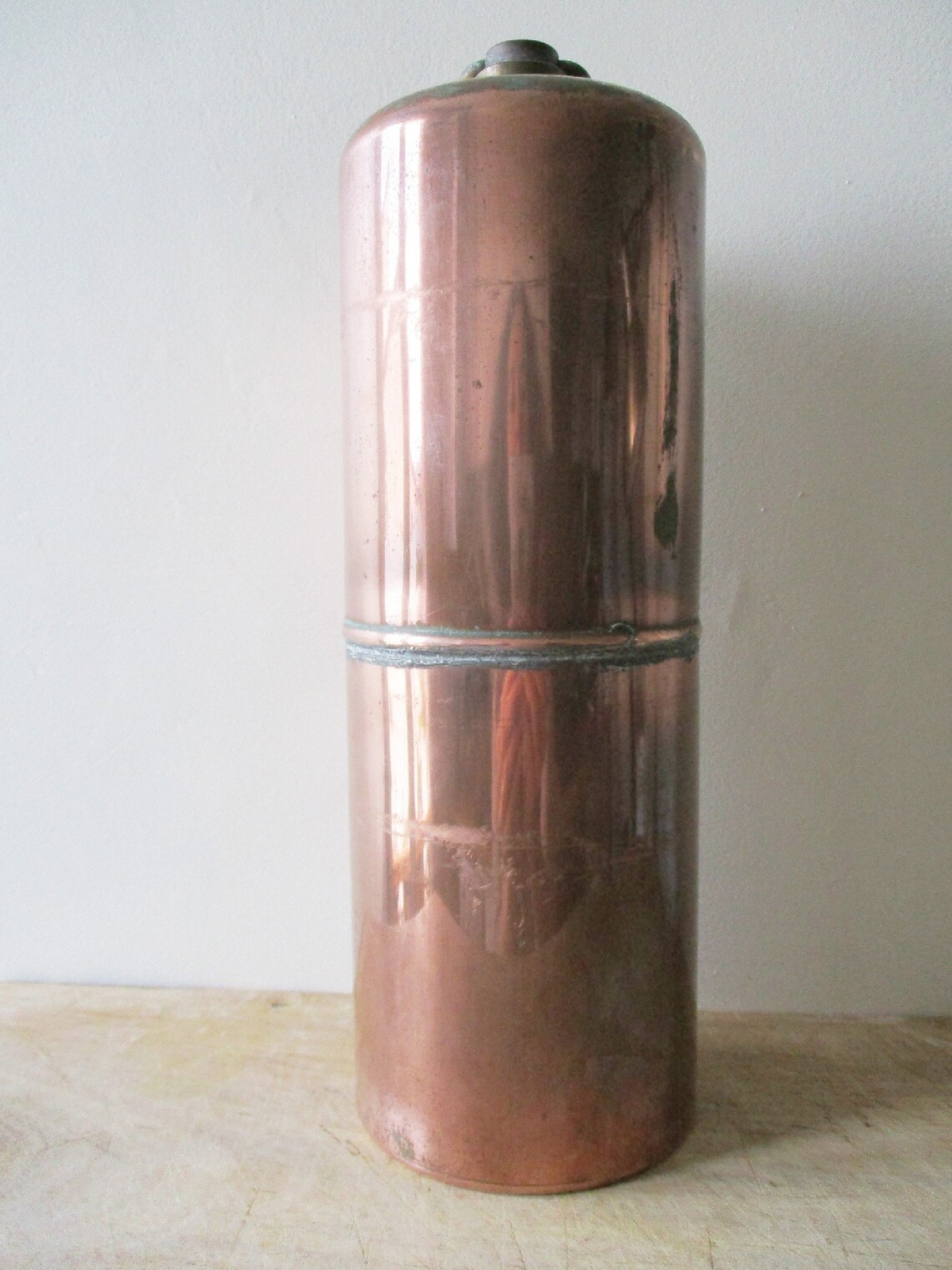 Antique french copper hot water bottle 1920s Vintage bed Etsy