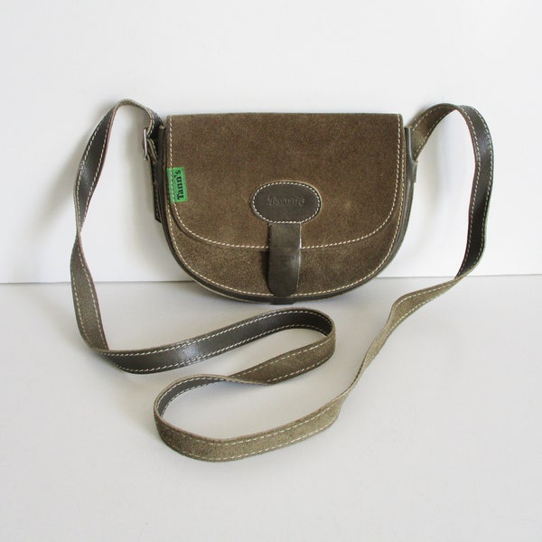 Vintage french little shoulder crossbody bag TANN'S 1970s, Attache case Handbag Sac bandoulière Cartable Serviette Pochette Sac