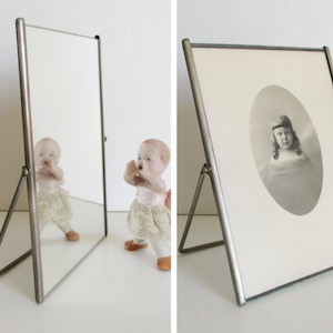 Antique french photo frame and mirror 1920s, Children France, Old paper, Ephemera, Photographie, Cadre miroir ancien