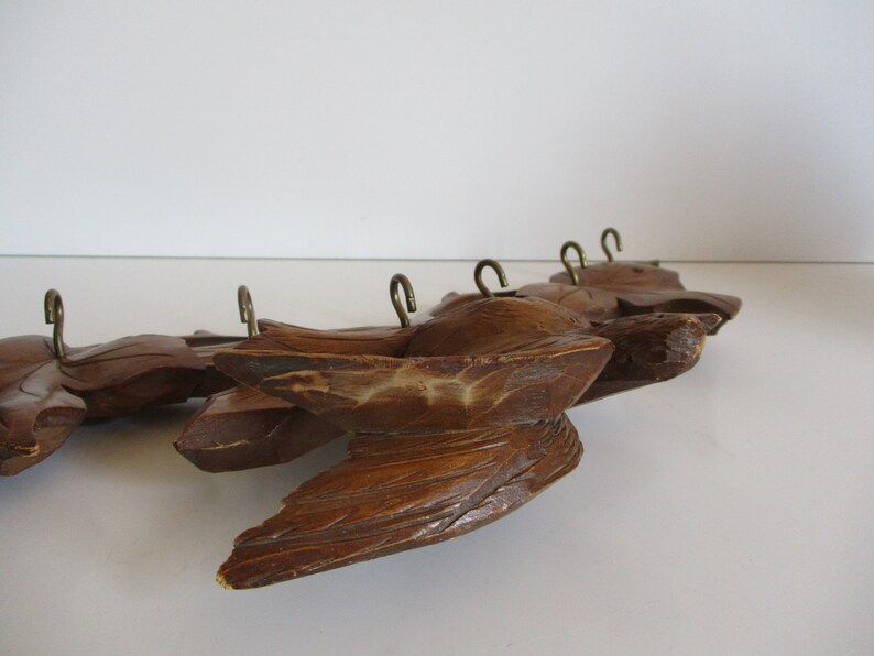 Vintage Antique Wooden Tea Towel or Key Holder 1940s Wall Etsy