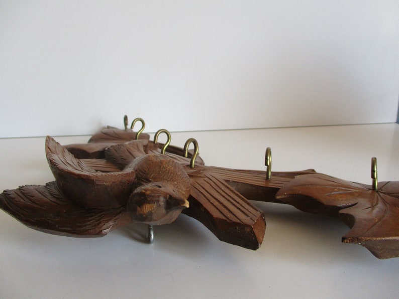 Vintage Antique Wooden Tea Towel or Key Holder 1940s Wall Etsy