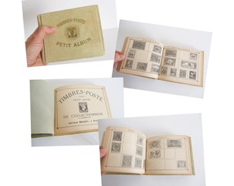Antiek Frans klein leeg postzegelalbum MAURY Vintage jaren 1940, Albumtimbre, Frankrijk