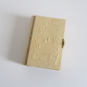 Antiek Frans missaal jaren 1900, bakelieten vogel decor omslag missel, religieus boek, Paroissien, Frankrijk, vintage