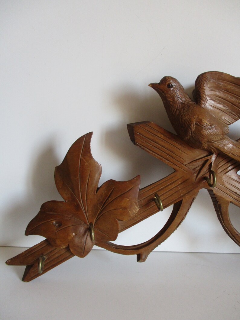 Vintage Antique Wooden Tea Towel or Key Holder 1940s Wall Etsy