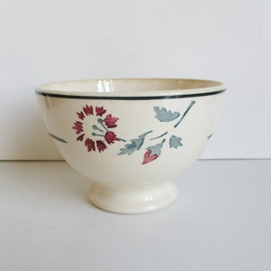 Vintage französische große Schüssel FRANCE 1950er Jahre, Blumenküche Antike Tasse, Bol ancien Café au lait, Bauernhaus, Küche