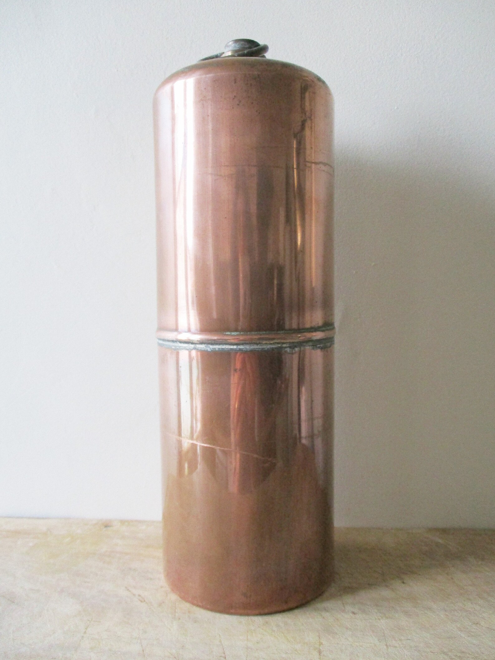 Antique french copper hot water bottle 1920s Vintage bed Etsy