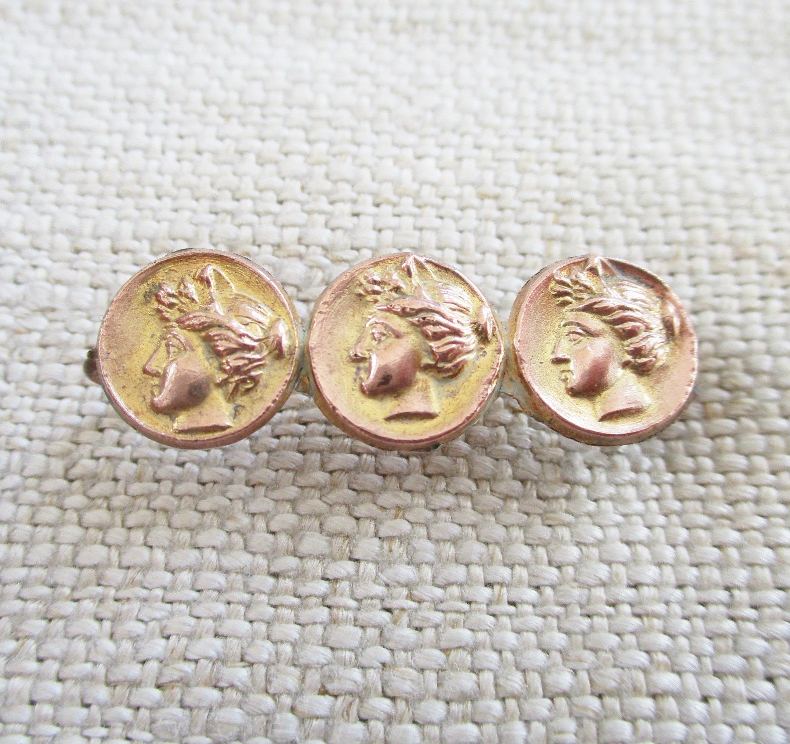 Broche Ancienne En Bronze Des Années 1930 - Bijou Vintage - Occasion