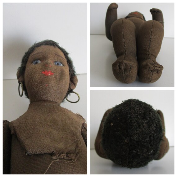 Friendly American Southern Black Rag Doll, circa 1920 at 1stDibs