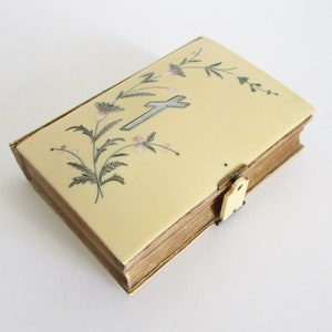 Antique french missal 1800s, Bakelite and Silver cover missel, Religious book, Paroissien, France, Vintage