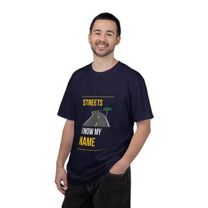 T-shirt met de tekst "Streets Know My Name", grappig cadeau voor Uber-chauffeurs, T-shirt voor chauffeurs van rideshare-diensten, cadeau voor Lyft-chauffeurs, T-shirt met de tekst "City Driver Pride Comfort Colors".