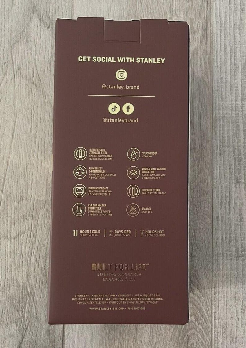 Limited Edition Chocolate Gold Stanley Cup Quencher H2.0 40oz Tumbler | Rare Brown Gold FlowState Travel Mug | Fast Shipping image 7