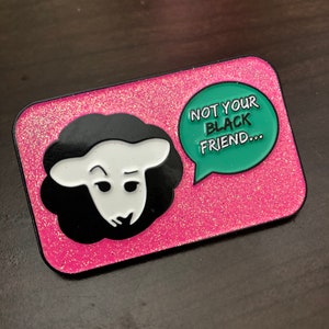 Glittery Enamel Pin Metal Clasp 2” Small gift idea collectible cute