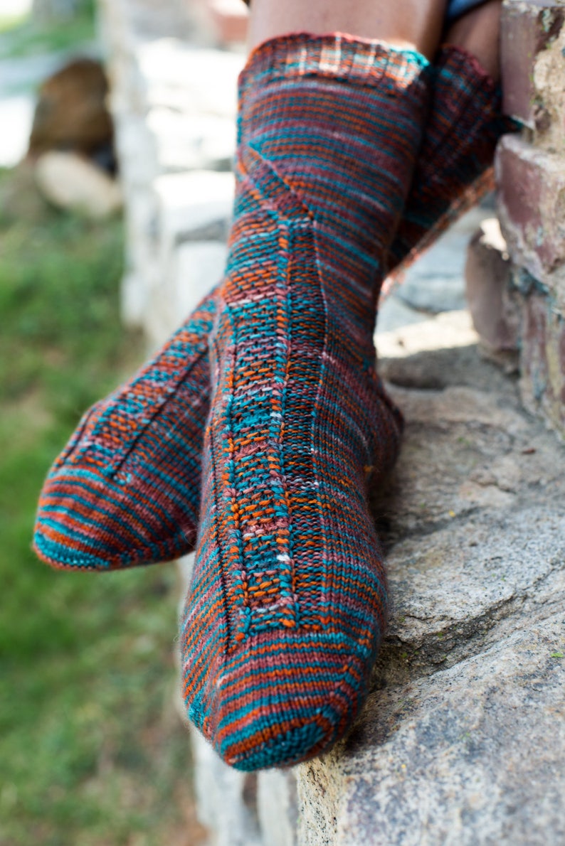 PATTERN 'Fleet Feet Socks' Knit Socks Adult sizes Men Etsy
