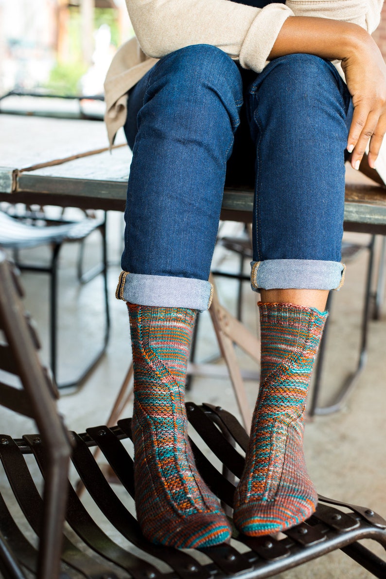 PATTERN 'fleet Feet Socks' Knit Socks Adult Sizes Men Etsy