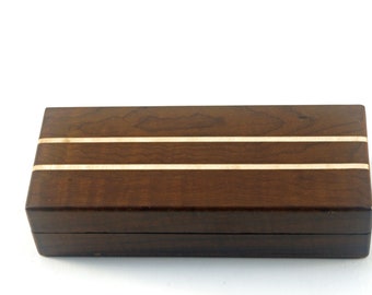 Exotic Wood Eyeglasses Case - Dark Roasted Curly Maple With Curly Maple Accents  (GC6289 )