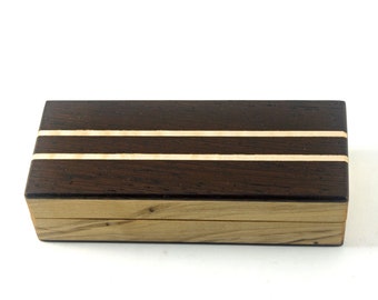 Exotic Wood Eyeglasses Case - Curly Ambrosia Maple And Wenge (GC6307 )