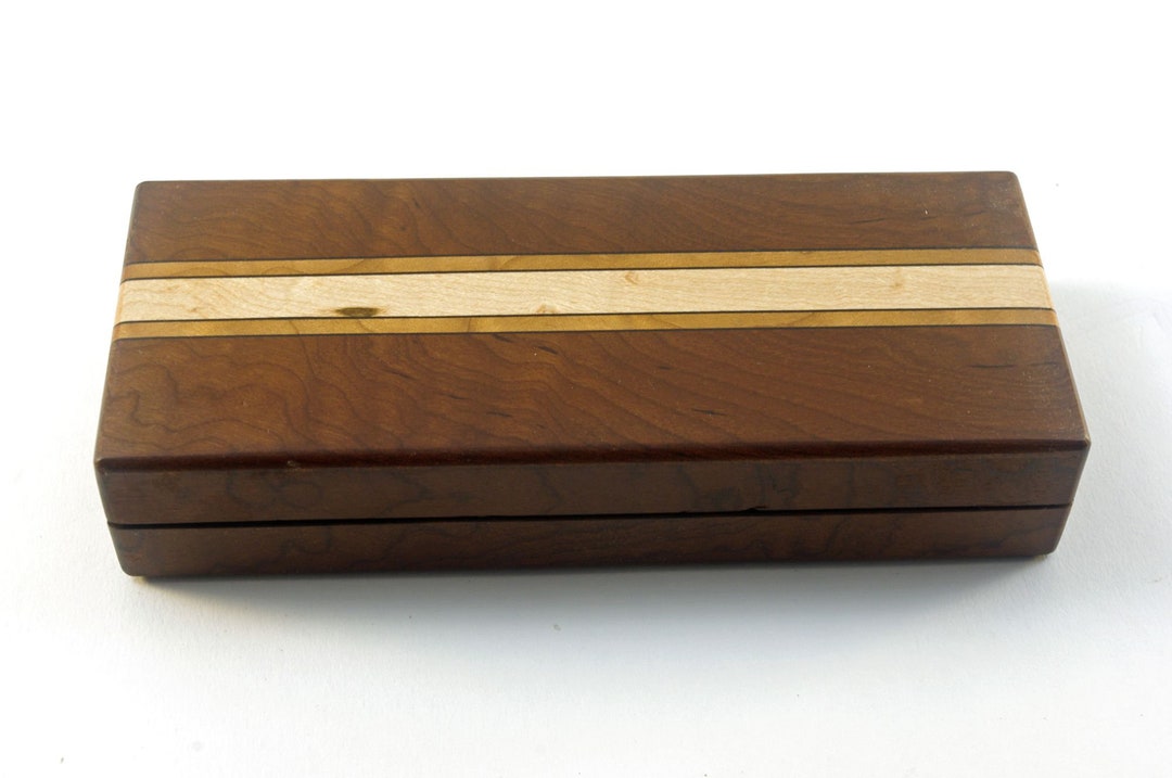 Exotic Wood Eyeglasses Case Dark Roasted Curly Maple With Etsy