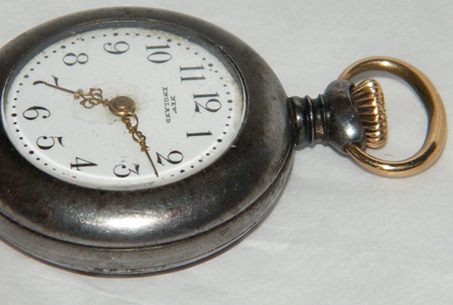 Antique The New England Watch Co Pocketwatch Metal Pocket Etsy