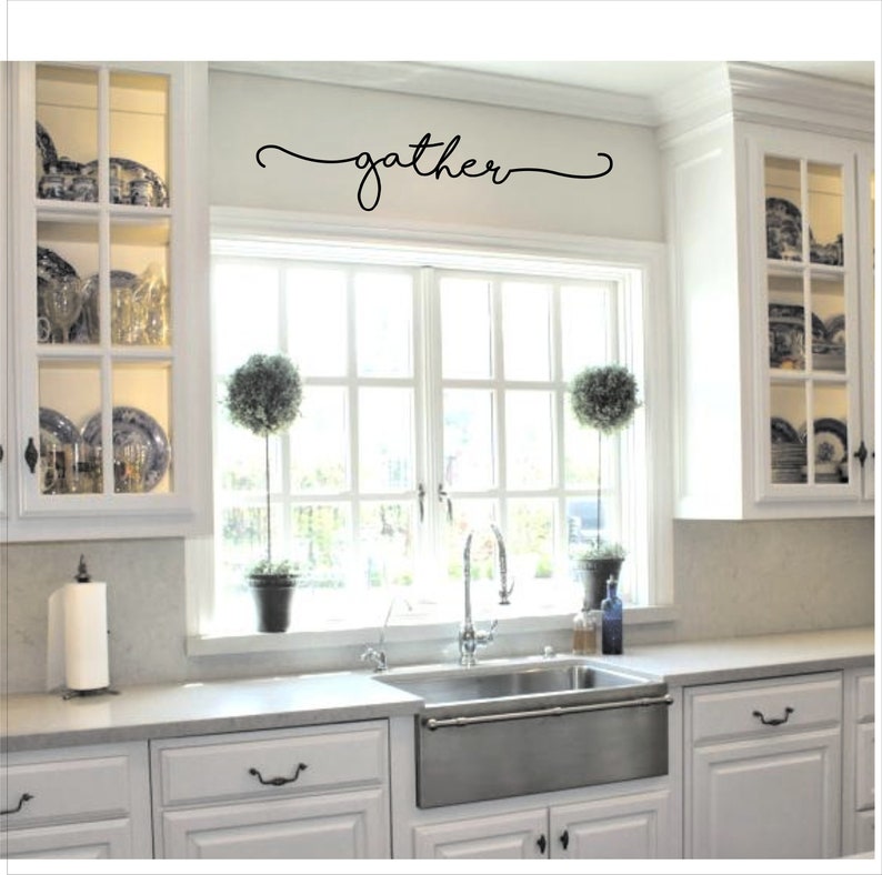 Gather Vinyl Decal Wall Art Kitchen Decal Etsy