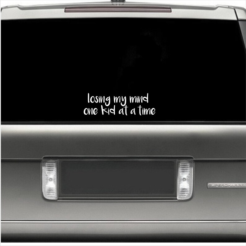 Losing My Mind One Kid at a Time Window Decal Sticker