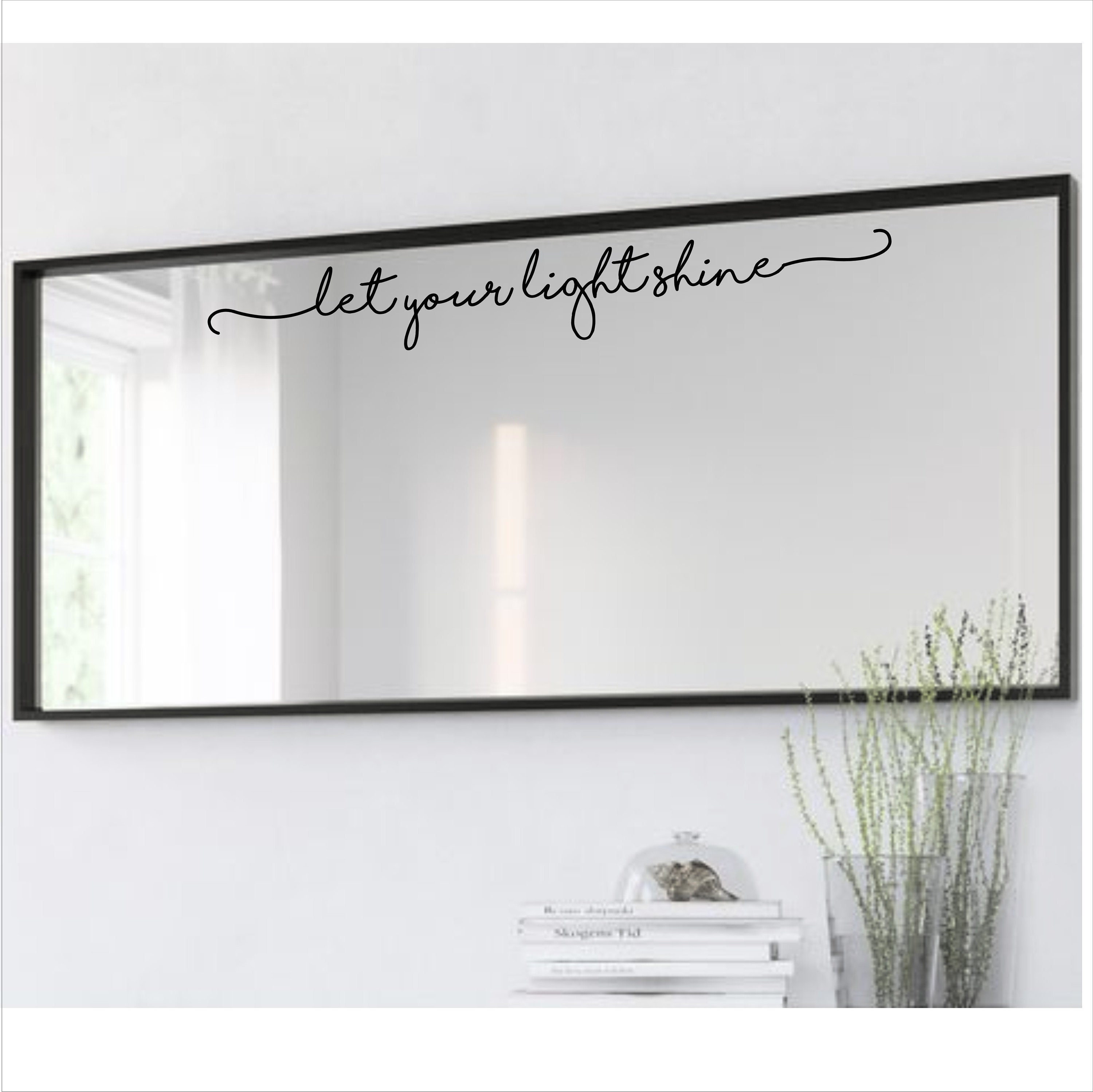 Let Your Light Shine Mirror Decal Sticker Bathroom Mirror Etsy