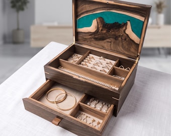 Vintage Himark Japan Wood Jewelry Box - Etsy
