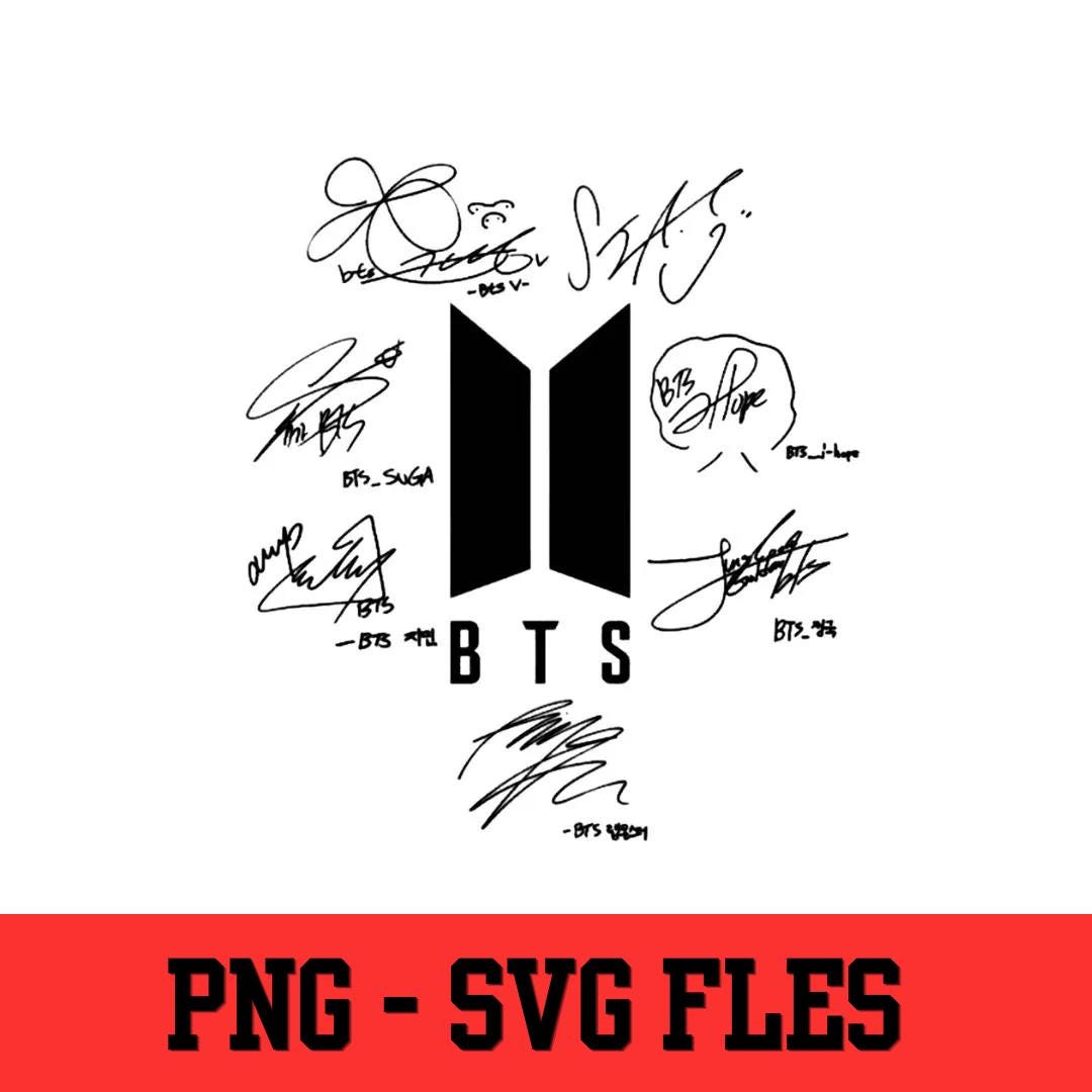 Bts signature svg - Etsy 日本
