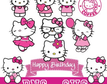 Kawaii Cat Clipart | Animal Friends PNG SVG Bundle (Pobieranie cyfrowe)