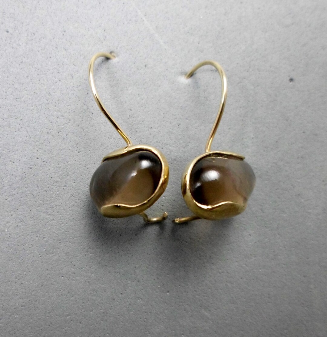 Gold earrings short Clearance