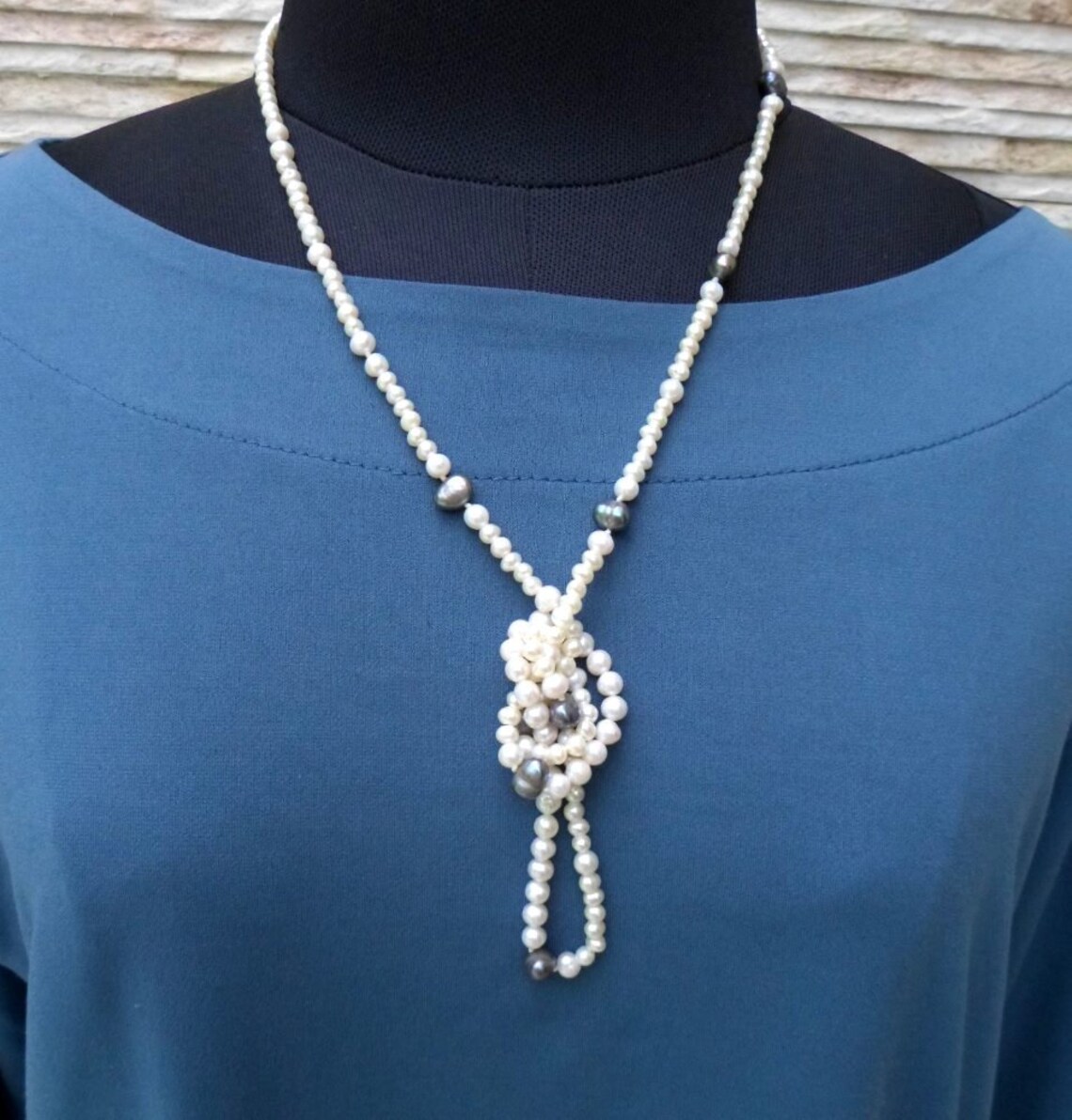 Long pearl necklace 1920s Clearance