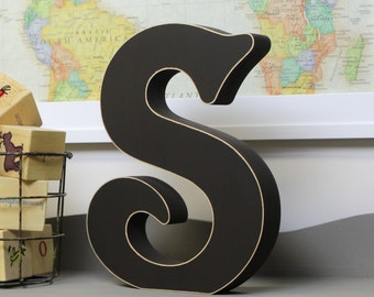 Free Standing Wooden Alphabet Letters - Victorian Font - Choose Any Letter