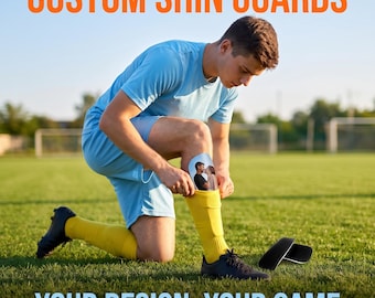 Protège-tibias de football personnalisés – Logo du nom imprimé, manchon résistant aux chocs