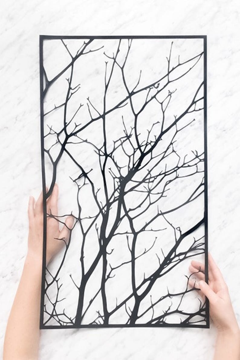 Large Tree Branch Decor / Modern Wall Art / Interior Design Etsy