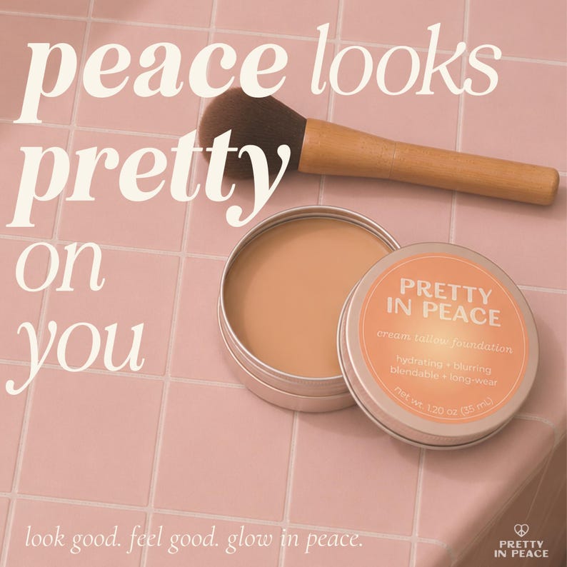 Beef Tallow Cream Foundation, Tallow, Natural Makeup, Tallow Makeup, Tallow Products, Mineral Foundation, Cream Tallow Foundation image 5